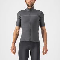 Castelli Pro thermal Mid korte mouw fietsshirt donkergrijs heren S