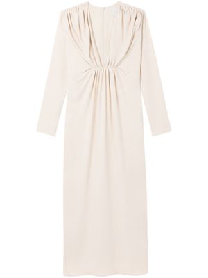 AZ FACTORY robe mi-longue Aphrodite à fronces - Tons neutres