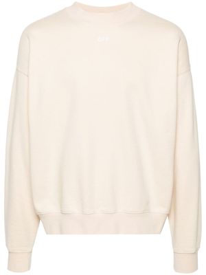 Off-White sweat en coton à logo brodé - Blanc