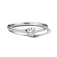 Ring Made Diamond witgoud 0.25ct H Si 4 mm - thumbnail