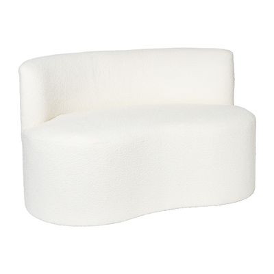 Teddy loveseat fauteuil - wit - 71x120x71 cm