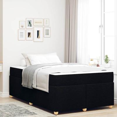Bedframe met matras Zwart 120 x 200 cm Stof