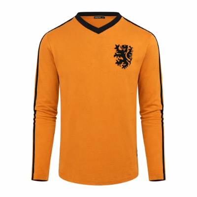 Cruyff - Holland Retro Voetbalshirt WK 1974 + Nummer 14 (Lange Mouwen)