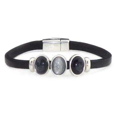 Qoss Zwarte Armband Demi Antraciet - Maat M