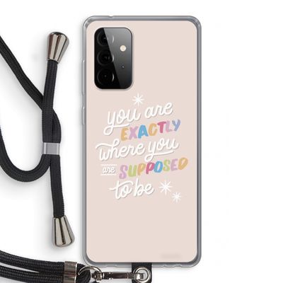 Right Place: Samsung Galaxy A72 5G Transparant Hoesje met koord