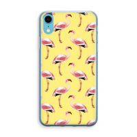 Flamingo's geel: iPhone XR Transparant Hoesje