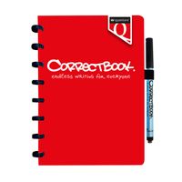 Notitieboek Correctbook Quantore A5 lijn 40blz rood - thumbnail
