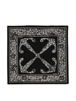 Off-White foulard en soie à imprimé Arrows - Noir