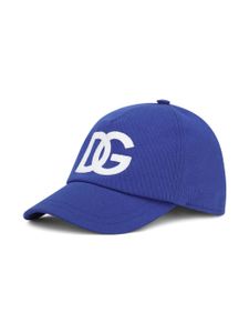 Dolce & Gabbana Kids casquette à logo brodé - Bleu