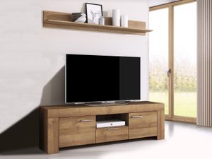 Tv-meubel set SKYLINE 2 deuren 1 lade riviera eik