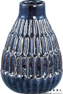 Fles ryer blue keramiek strip rond l Fles ryer blue keramiek strip rond l