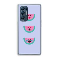 Smiley watermeloen: Oppo Find X3 Neo Transparant Hoesje