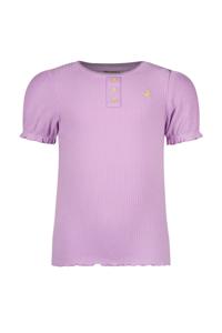 Like Flo Meisjes top rib met knoopjes - Lilac