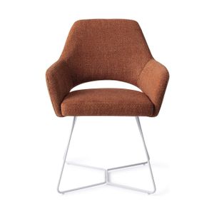 Jesper Home Yanai eetkamerstoel Tuscan Terra beehive white