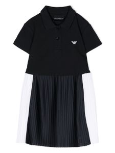 Emporio Armani Kids robe-polo à motif GG - Bleu