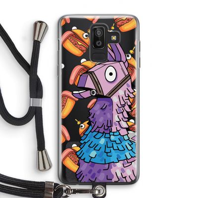 Loot Burger: Samsung Galaxy J8 (2018) Transparant Hoesje met koord