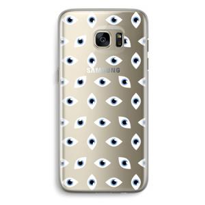 Eyes pattern: Samsung Galaxy S7 Edge Transparant Hoesje