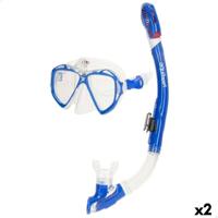 Snorkelbril en -buis voor Kinderen AquaSport Blauw Volwassenen (2 Stuks) Snorkelbril en -buis voor Kinderen AquaSport Blauw Volwassenen (2 Stuks)