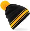 Beechfield CB472 Stadium Beanie - Black/Gold - One Size