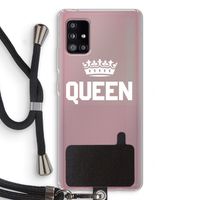 Queen zwart: Samsung Galaxy A51 5G Transparant Hoesje met koord
