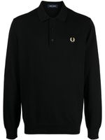 Fred Perry pull en laine mélangée à logo brodé - Noir