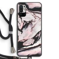 Roze stroom: Xiaomi Redmi Note 10 5G Transparant Hoesje met koord Roze stroom: Xiaomi Redmi Note 10 5G Transparant Hoesje met koord