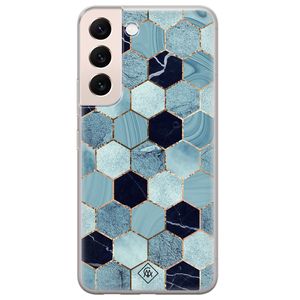 Samsung Galaxy S22 Plus siliconen hoesje - Blue cubes