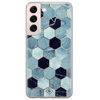 Samsung Galaxy S22 Plus siliconen hoesje - Blue cubes
