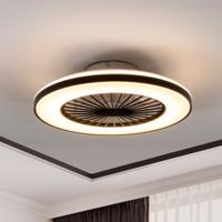 LED's Light plafondventilator met verlichting 48 cm - Ventilatiesnelheid en bediening met afstandsbediening - Zwart LED's Light plafondventilator met verlichting 48 cm - Ventilatiesnelheid en bediening met afstandsbediening - Zwart