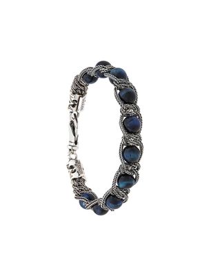 Emanuele Bicocchi bracelet orné de perles - Bleu