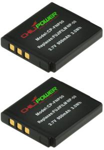 ChiliPower NP-50 accu voor Fujifilm - 950mAh - 2-Pack