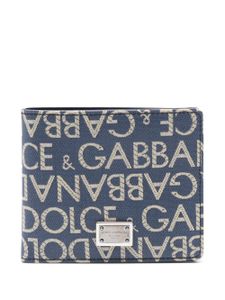 Dolce & Gabbana portefeuille à logo en jacquard - Bleu