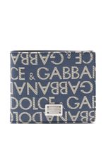 Dolce & Gabbana portefeuille à logo en jacquard - Bleu - thumbnail