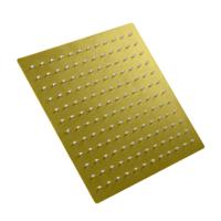 Hoofddouche Aloni | 30 cm | Aan plafond | RVS | Vierkant | Gebosteld goud