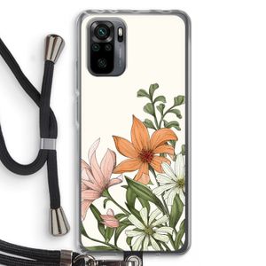 Floral bouquet: Xiaomi Redmi Note 10 Pro Transparant Hoesje met koord