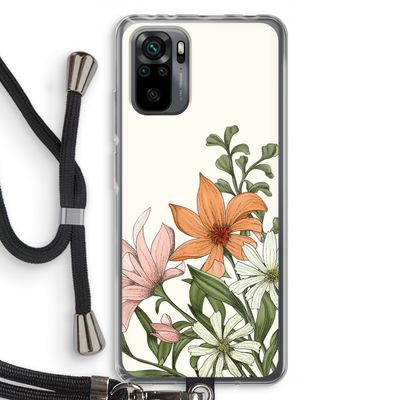 Floral bouquet: Xiaomi Redmi Note 10 Pro Transparant Hoesje met koord