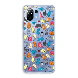 Kleurrijke katten: Xiaomi Mi 11 Lite Transparant Hoesje