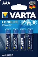 Varta batterij "longlife power - hoge energie power micro longlife 4-pack blister aaa