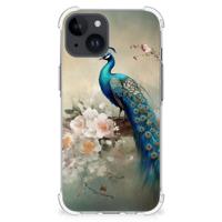 Case Anti-shock voor iPhone 15 Vintage Pauwen