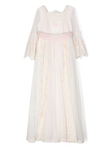 Manuela Macías robe en tulle Sophie à taille empire - Blanc