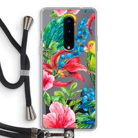 Papegaaien: OnePlus 8 Transparant Hoesje met koord Papegaaien: OnePlus 8 Transparant Hoesje met koord