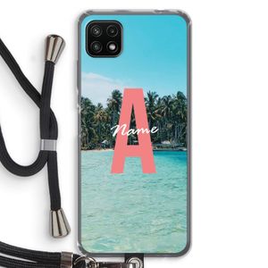 Pacific Dream: Samsung Galaxy A22 5G Transparant Hoesje met koord