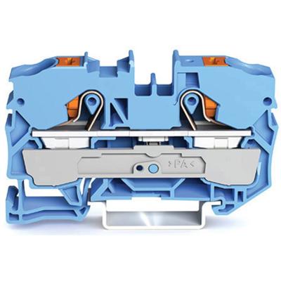 WAGO 2210-1204 Doorgangsklem 10 mm Push-In-klem Blauw 25 stuk(s)