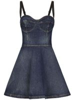 Dolce & Gabbana sweetheart-neck denim minidress - Bleu