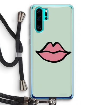 Kusje: Huawei P30 Pro Transparant Hoesje met koord