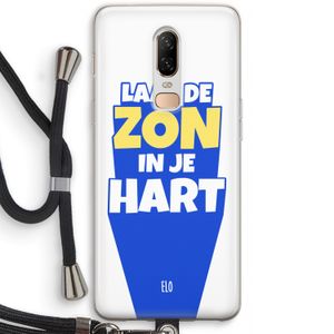 Laat de zon in je hart: OnePlus 6 Transparant Hoesje met koord