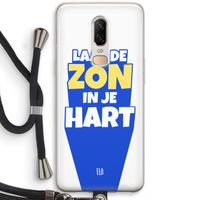 Laat de zon in je hart: OnePlus 6 Transparant Hoesje met koord