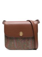 ETRO sac à bandoulière en cuir à motif cachemire - Marron - thumbnail