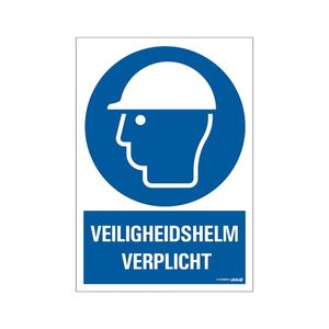Bord Veiligheidshelm verplicht - 230x330 mm.