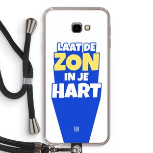 Laat de zon in je hart: Samsung Galaxy J4 Plus Transparant Hoesje met koord